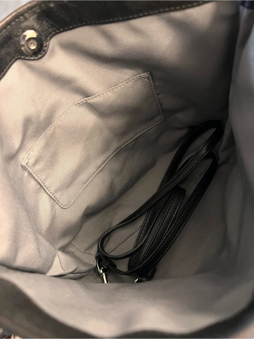Coach Black & Grey Signature Canvas Shoulder Bag